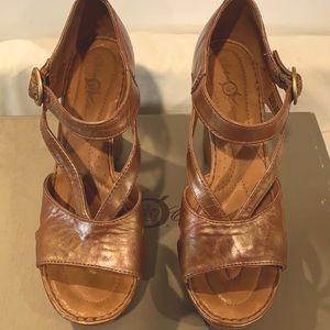 Metallic Wedge Sandals